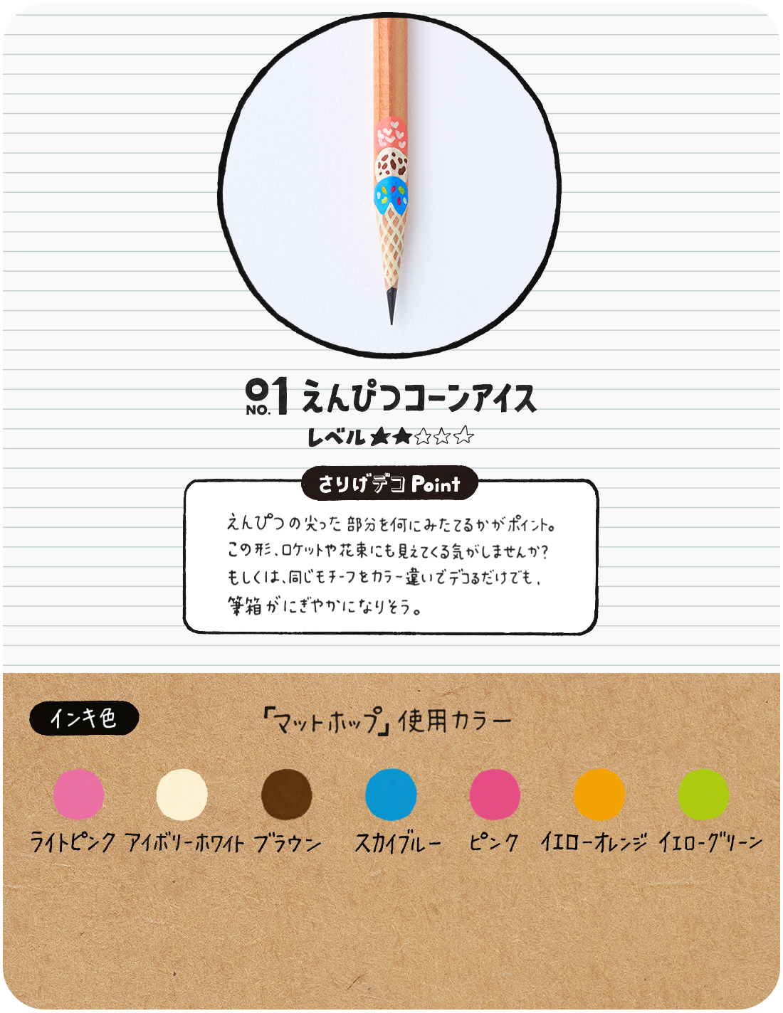 01 えんぴつコーンアイス