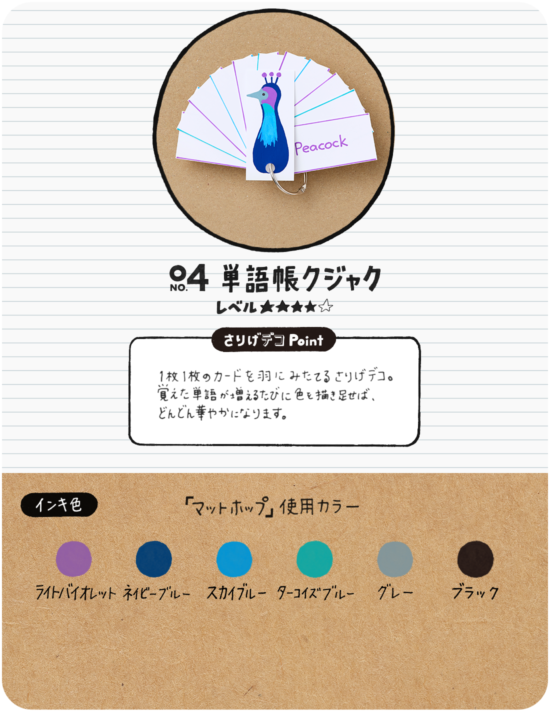 04 単語帳クジャク
